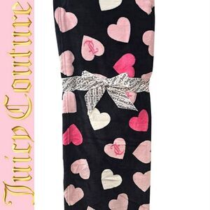 Juicy Couture JC Hearts Logo Throw Blanket